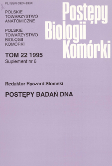 Postępy biologii komórki, Tom 22 supl. 6, 1995