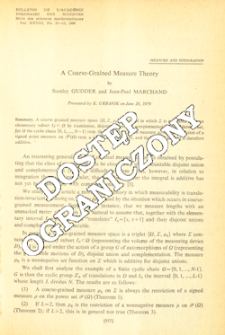 A coarse-grained measure theory