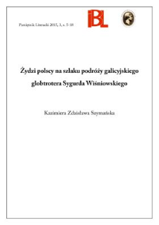 Żydzi polscy na szlaku podróży galicyjskiego globtrotera Sygurda Wiśniowskiego