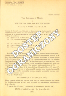 Two extensors of metrics