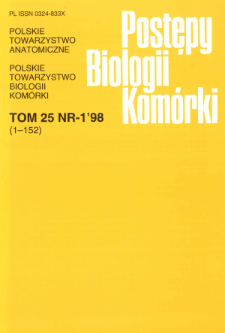 Postępy biologii kom&oacute;rki, Tom 25 nr 1, 1998
