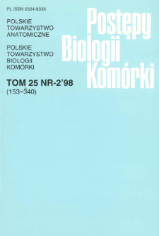 Postępy biologii komórki, Tom 25 nr 2, 1998
