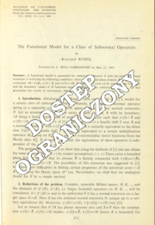 The functional model for a class of subnormal operators