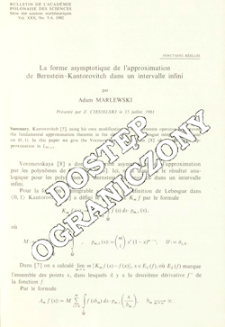 La forme asymptotique de l&rsquo;approximation de Bernstein-Kantorovitch dans un intervalle