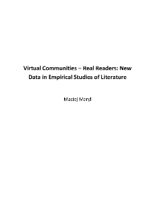 Virtual Communities &ndash; Real Readers: New Data in Empirical Studies of Literature