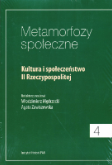 Kultura i społeczeństwo II Rzeczypospolitej. Title pages, Contents