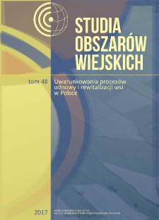 Odnowa wsi jako czynnik aktywizacji społeczności lokalnych = Village renewal as a factor activating local communities