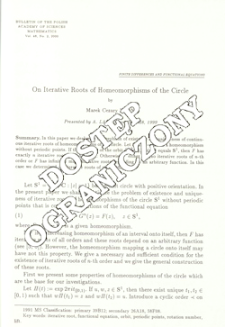 On iterative roots of homeomorphisms of the circle