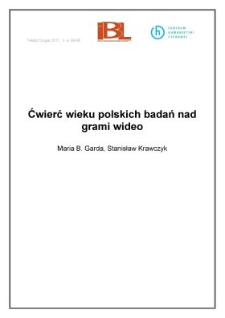 Ćwierć wieku polskich badań nad grami wideo