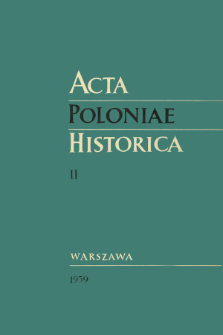 Acta Poloniae Historica T. 2 (1959), Title pages, Contents