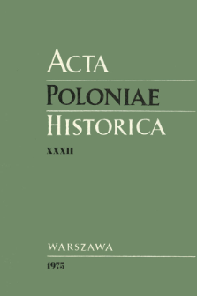 Acta Poloniae Historica T. 32 (1975), Title pages, Contents