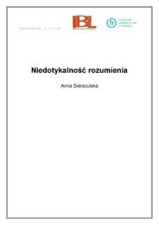 Niedotykalność rozumienia