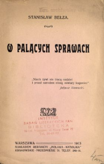 W palących sprawach