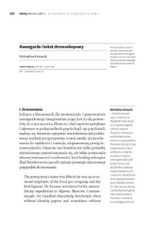 Awangarda i tekst dromoskopowy