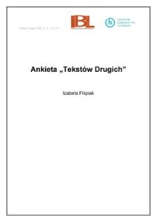 Ankieta "Tekst&oacute;w Drugich"