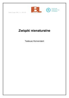 Związki nienaturalne