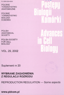 Postępy biologii komórki, Tom 29 supl. 20, 2002