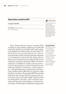 Zapomniana metafora AIDS