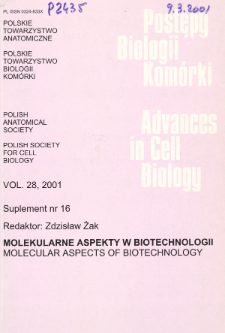 Postępy biologii kom&oacute;rki, Tom 28 supl. 16, 2001