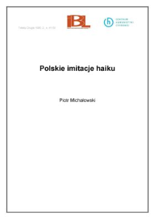 Polskie imitacje haiku