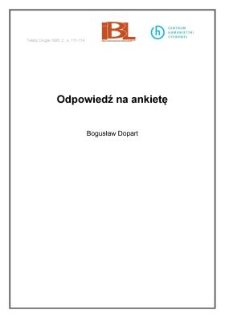 Odpowiedź na ankietę