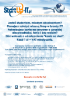 Plakat StartUp-IT PCSS