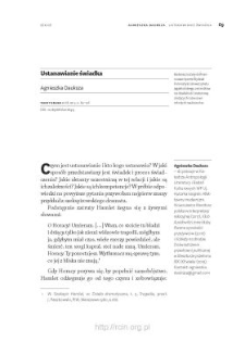 Ustanawianie świadka