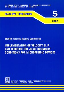 Implementation of velocity slip and temperature jump boundary conditions for microfluidic devices