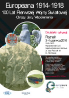 Plakat EUROPEANA 3-4 CZERWCA 2016