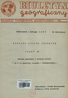 Katalog jezior polskich. Cz. 10, Jeziora pomorskie w dorzeczu Noteci (na N od pradoliny toruńsko-eberswaldzkiej)-