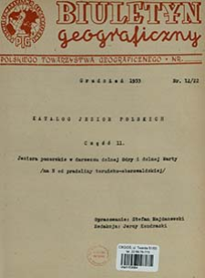 Katalog jezior polskich. Cz. 11, Jeziora pomorskie w dorzeczu dolnej Odry i dolnej Warty (na N od pradoliny toruńsko-eberswaldzkiej) /