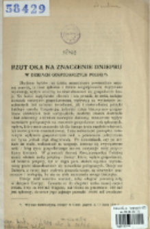 Rzut oka na znaczenie Dniepru w dziejach gospodarczych Polski