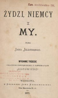 Żydzi, Niemcy i my