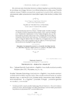 Sienkiewicz – kreacje i reakcje. Rec.: Tadeusz Bujnicki, "Sześć szkiców o Zagłobie i inne studia sienkiewiczowskie", Warszawa 2014