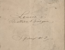Lenora : ballada B&uuml;rgera