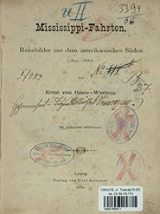 Mississippi-fahrten : Reisebilder aus dem amerikanischen S&uuml;den (1879-1880)