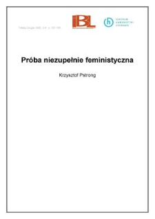 Pr&oacute;ba niezupełnie feministyczna
