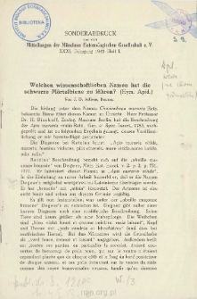 Welchen wissenschaftlichen Namen hat die schwarze M&ouml;rtelbiene zu f&uuml;hren? (Hym. Apid.)