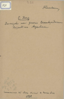 Descriptio novi generis Cerambycidarum Reipublicae Argentinae