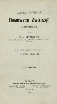 Nauka żywienia domowych zwierząt gospodarskich