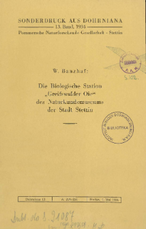 Die Biologische Station Greifswalder Oie des Naturkundemuseums der Stadt Stettin