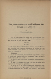 Les constantes caract&eacute;ristiques du noyau (...)