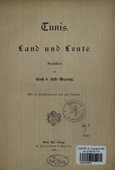 Tunis : Land und Leute