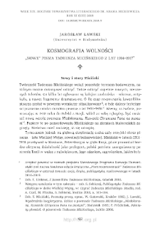 Kosmografia wolności. „Nowe” pisma Tadeusza Micińskiego z lat 1914–1917