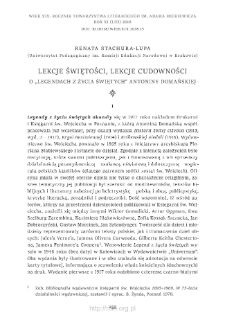 Lekcje świętości, lekcje cudowności. O &bdquo;Legendachz życia świętych&rdquo; Antoniny Domańskiej
