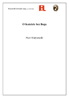 O Kościele bez Boga