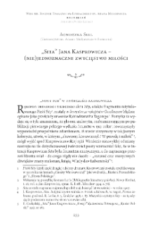 „Sita” Jana Kasprowicza – (nie)jednoznaczne zwycięstwo miłości