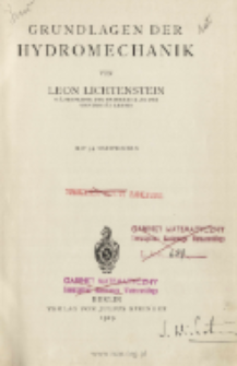 Grundlagen der Hydromechanik