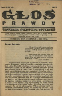 Głos Prawdy 1923 N.9