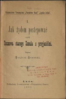 Statut Organizacji Sjonistycznej w Kr&oacute;lestwie Polskiem.